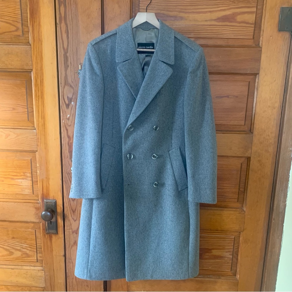 Pierre Cardin Double Breasted Wool Overcoat